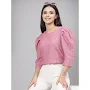 Style Quotient Women's Self Design Floral Lace Regular Smart Casual Top